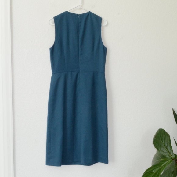Pendleton 100% Virgin Wool Dress Faux Wrap Style Sleeveless Size 8 - Picture 11 of 12